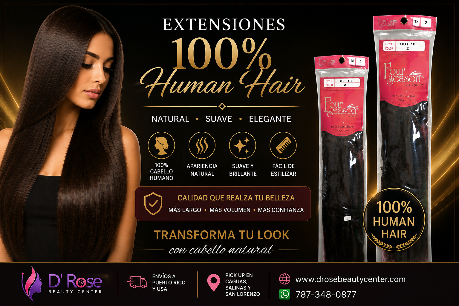 Extensiones 100% Human Hair | Largo, Naturalidad y Elegancia – D' Rose ...