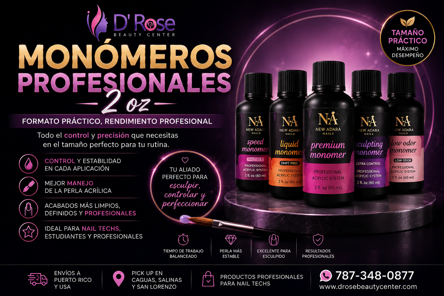 Monómeros Profesionales 2 oz | Control, Precisión y Formato Práctico ...