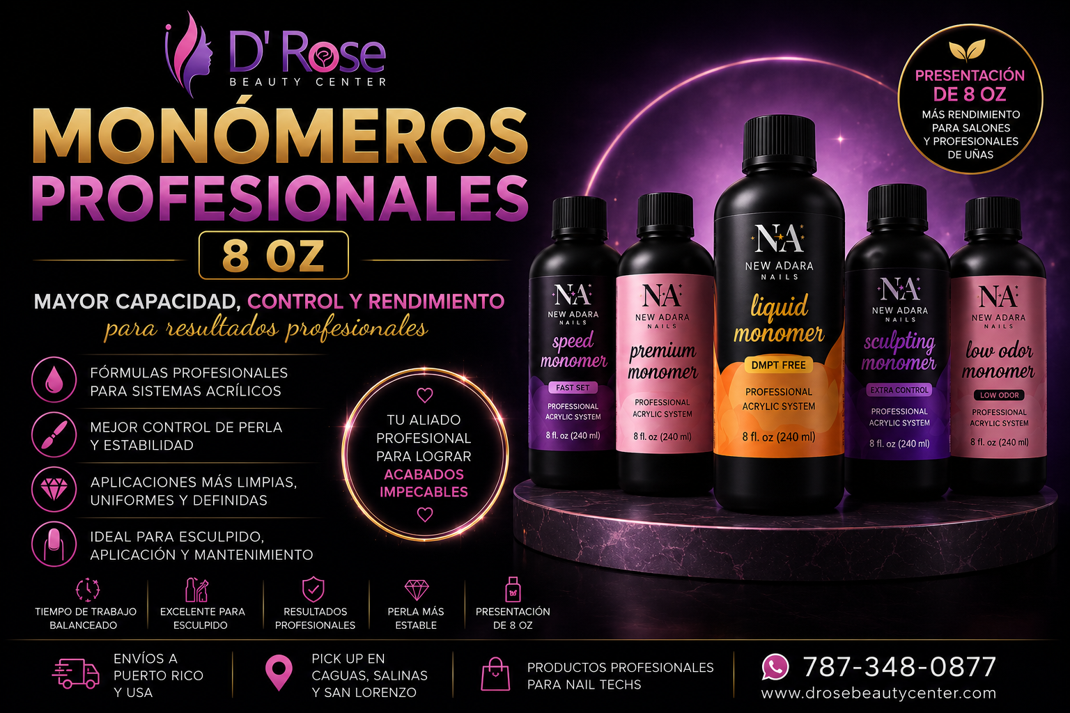 Monómeros Profesionales 8 oz | Mayor Capacidad, Control y Rendimiento ...