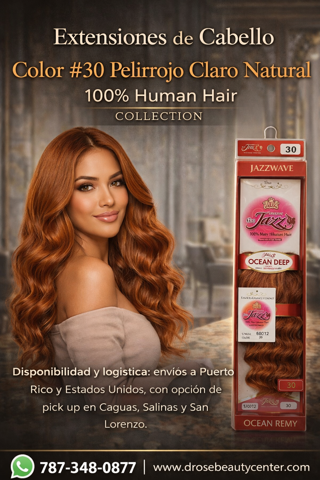 Extensiones Color #30 Cobrizo Canela Natural 100% Human Hair – D' Rose ...