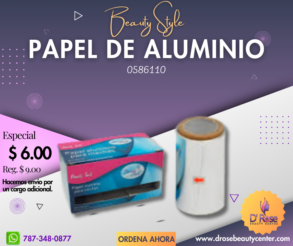 Beauty Style Papel de Aluminio para Mechas 50 x 10 cm 0586110