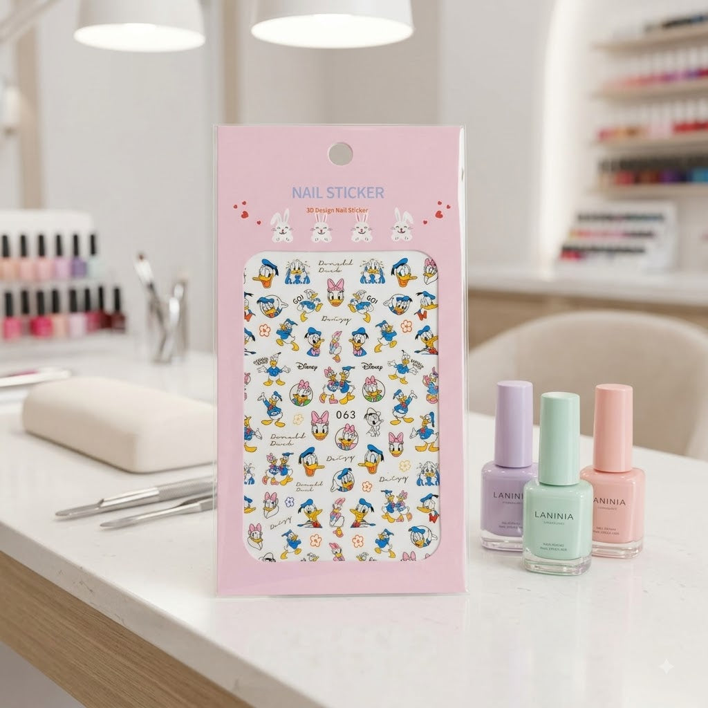 Nail Sticker 3D 063 – Diseños Multicolores de Personajes