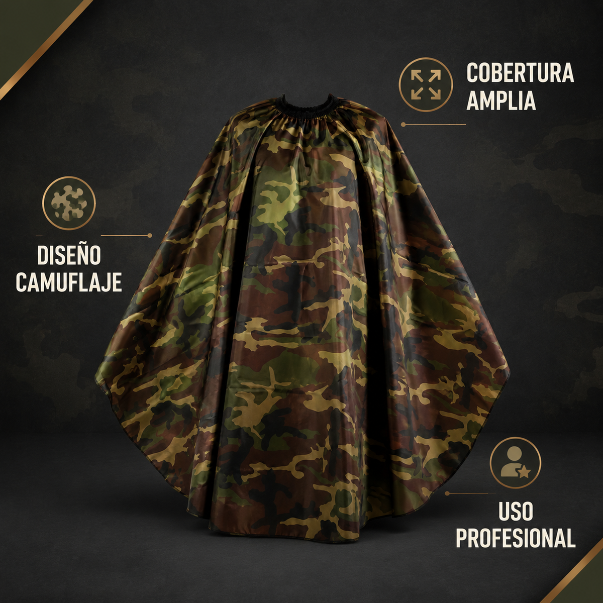 Beauty Style Capa de Corte Profesional Camuflaje 0717136
