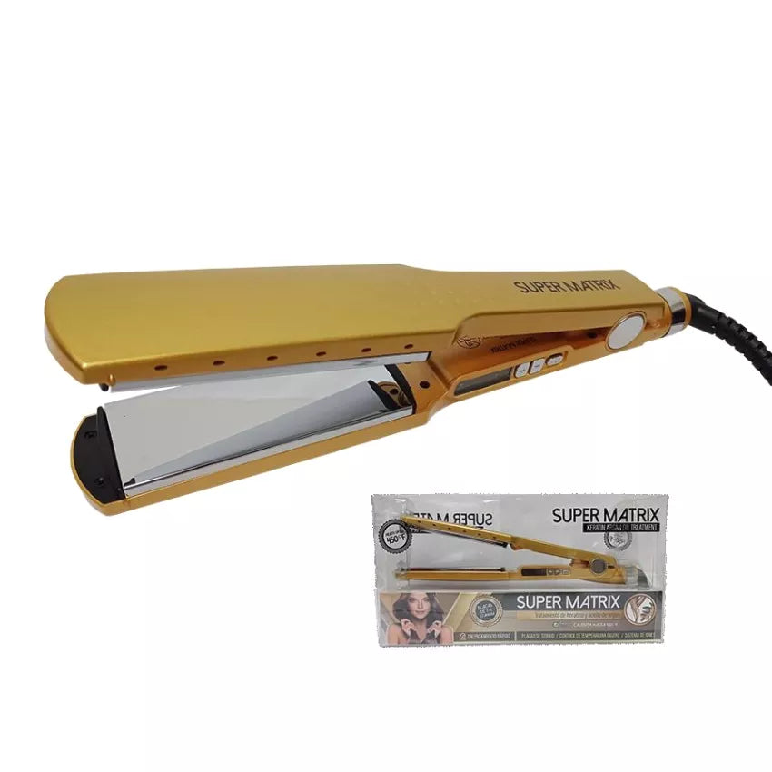 🔥 Plancha Super Matrix con Keratina y Argán – ¡Resultados Profesionales desde Casa!