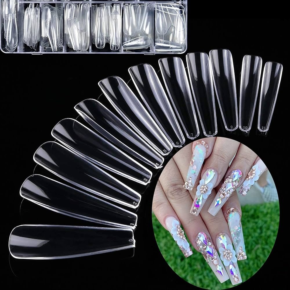 Beauty Style Uñas Long Coffin Color Clear x 100 1030093