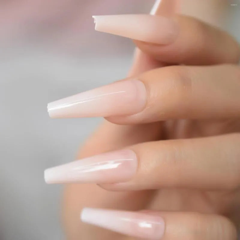 Beauty Style Uñas Long Coffin Color Natural de 480pc 1030094