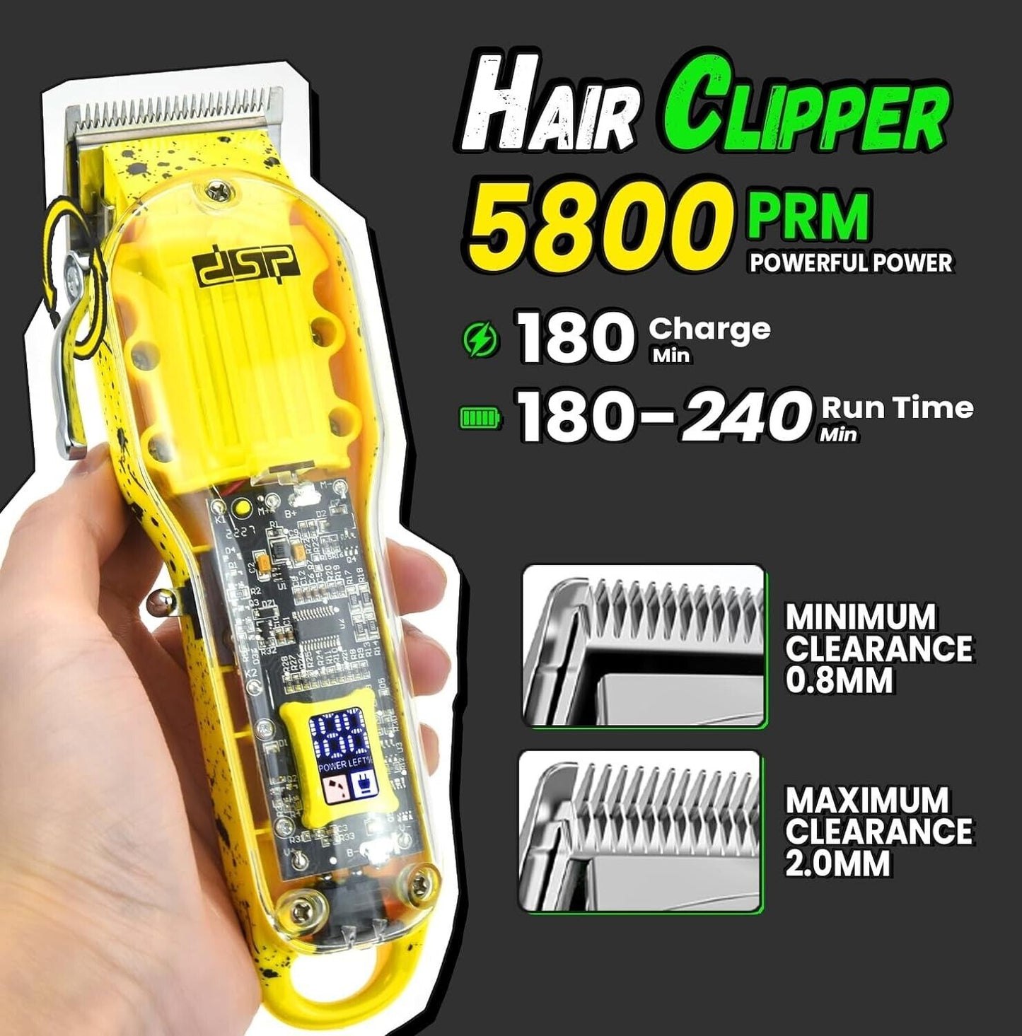 Barber by Beauty Style Pro Envy Color (yellow) clipper 0923424
