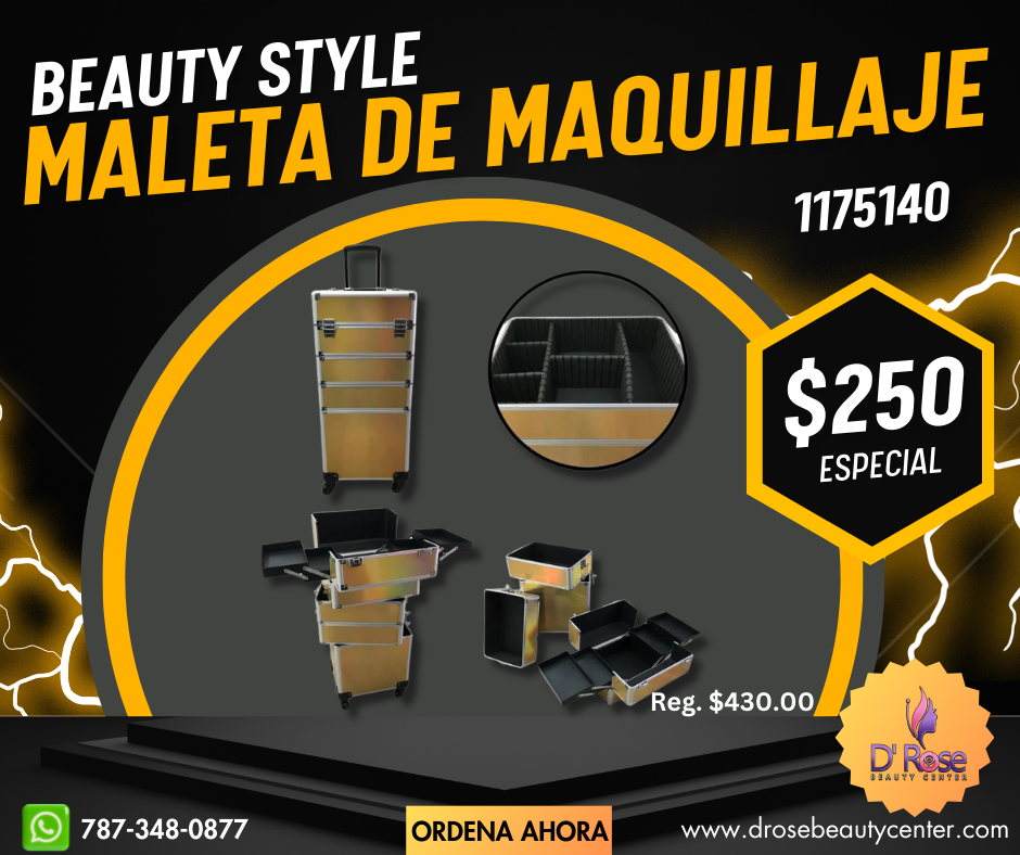 Beauty Style Maletin de Maquillaje o Para Técnica de Uñas Color Tornas ...
