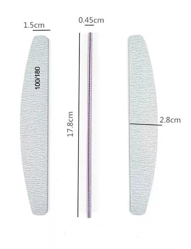 Beauty Style Lima de Uñas Zebra Recta Curva 100 x 180 Oferta 12 Limas 1593347x12