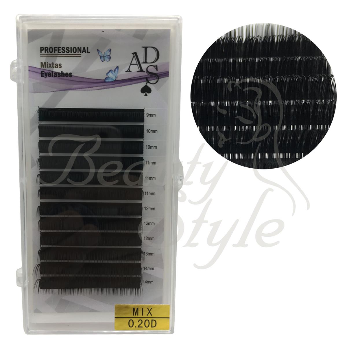 Beauty Style Pestañas Mixtas 14mm 0.20D 12 líneas 1885899