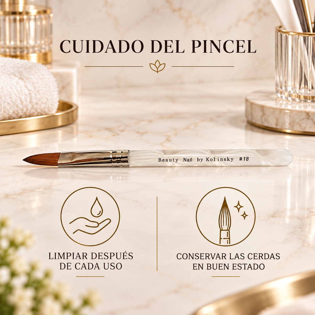 Beauty Style Pincel para Acrílico Kolinsky #18 – 2465663