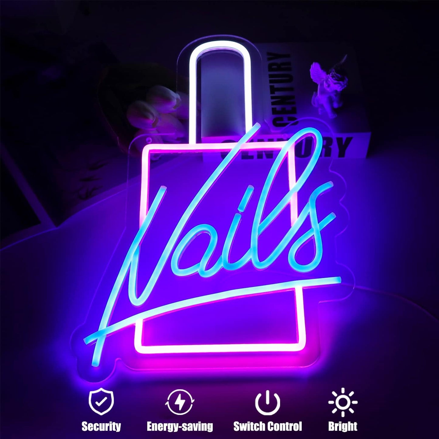 💡 LETRERO LED NAILS – MODELO 2500796