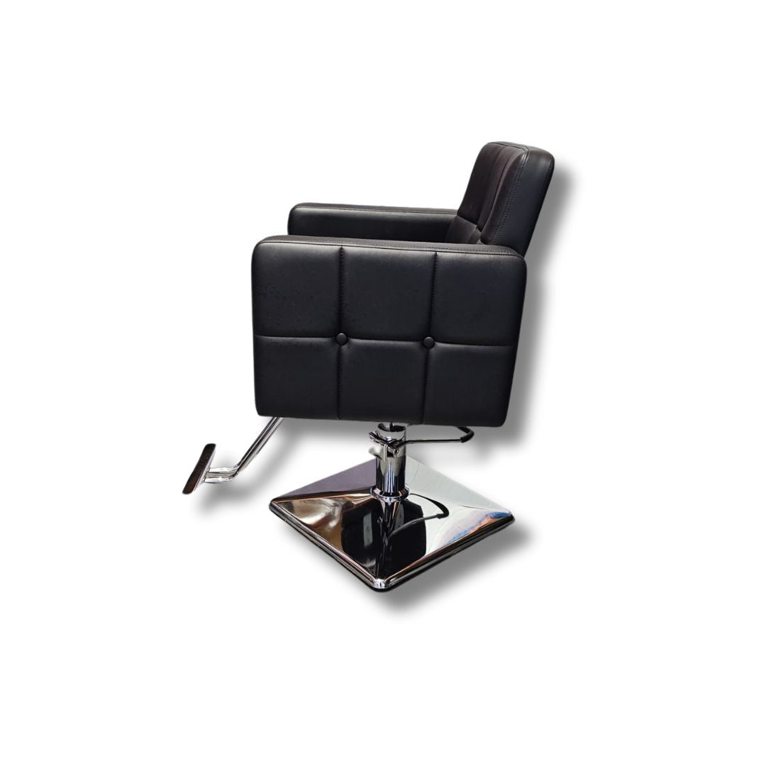 Beauty Style Silla Irene Profesional Negra 2520101 con Base Cuadrada Cromada