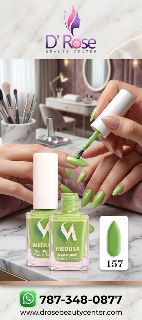 Medusa Nail Polish #157 – Esmalte Verde Claro para Uñas