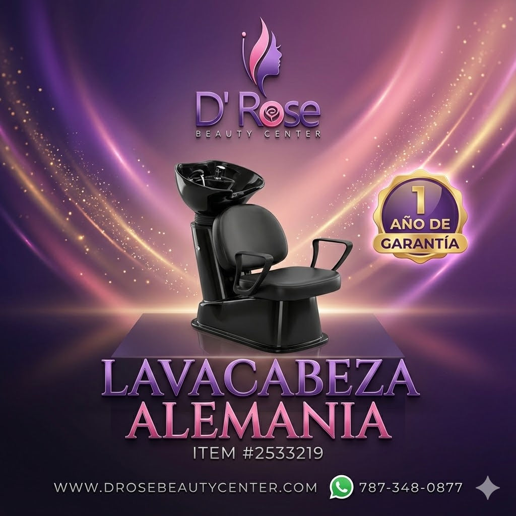 Beauty Style Lavacabeza Alemania Profesional Negro con Silla Integrada – Modelo 2533219
