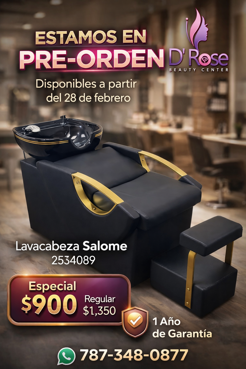 💈 Beauty Style Lavacabeza Salomé Profesional para Salón o Barbería | I ...