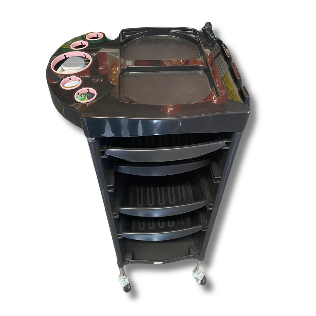 Beauty Style Carrito Auxiliar Glen Para Estilista o Barbero Color Negro con Blanco 2588046