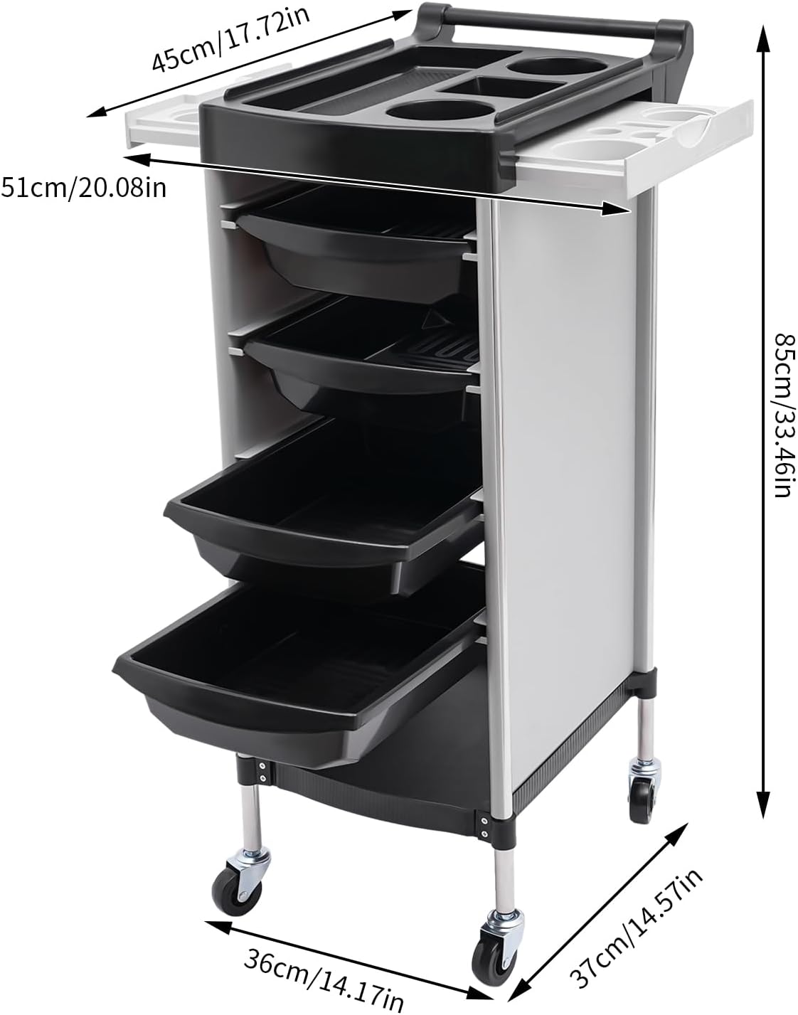 🖤 Carrito Auxiliar Profesional DARIO – Modelo 2588073 🖤