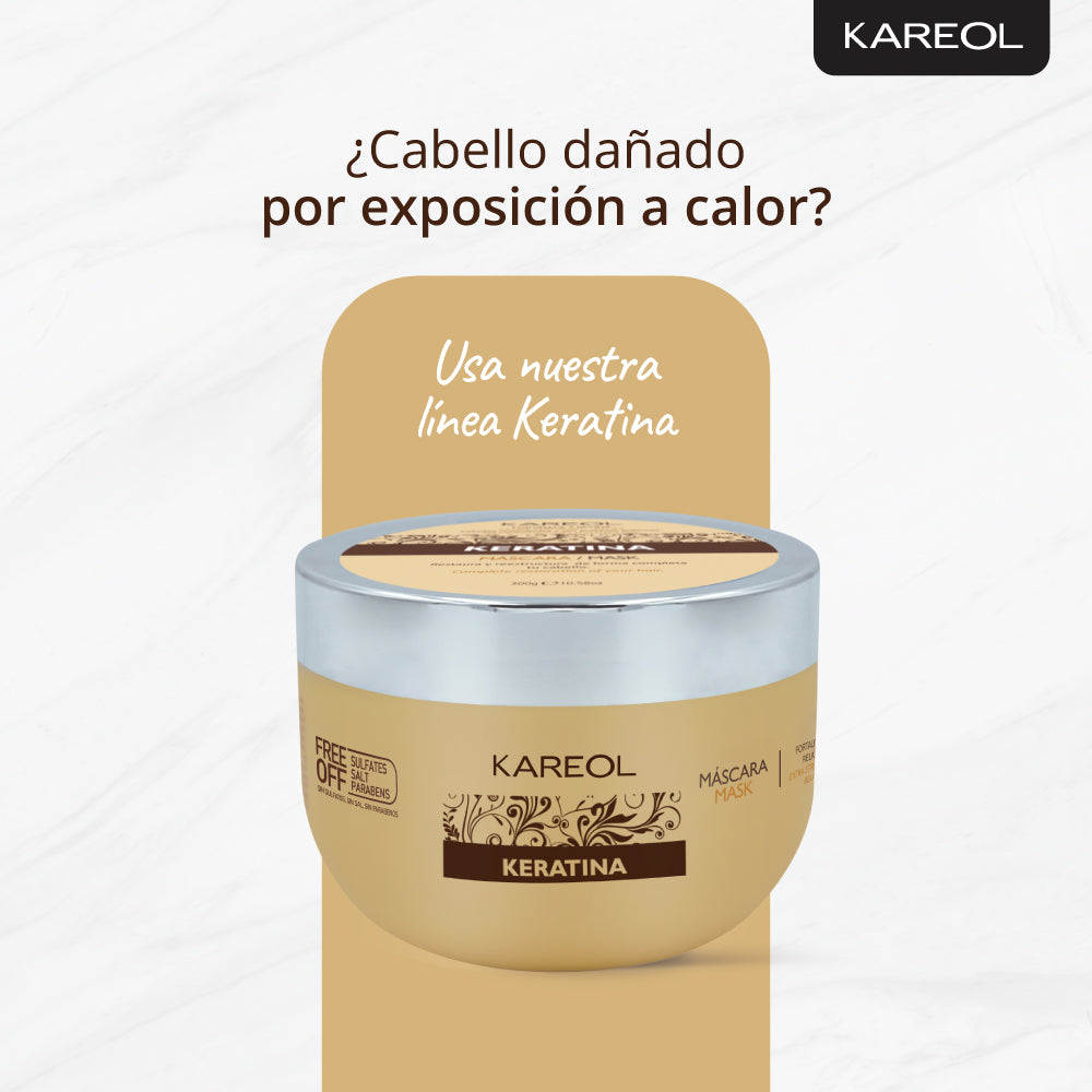 KAREOL Keratina Mascarilla Capilar 10.58 oz – Reparación, Fuerza e Hidratación