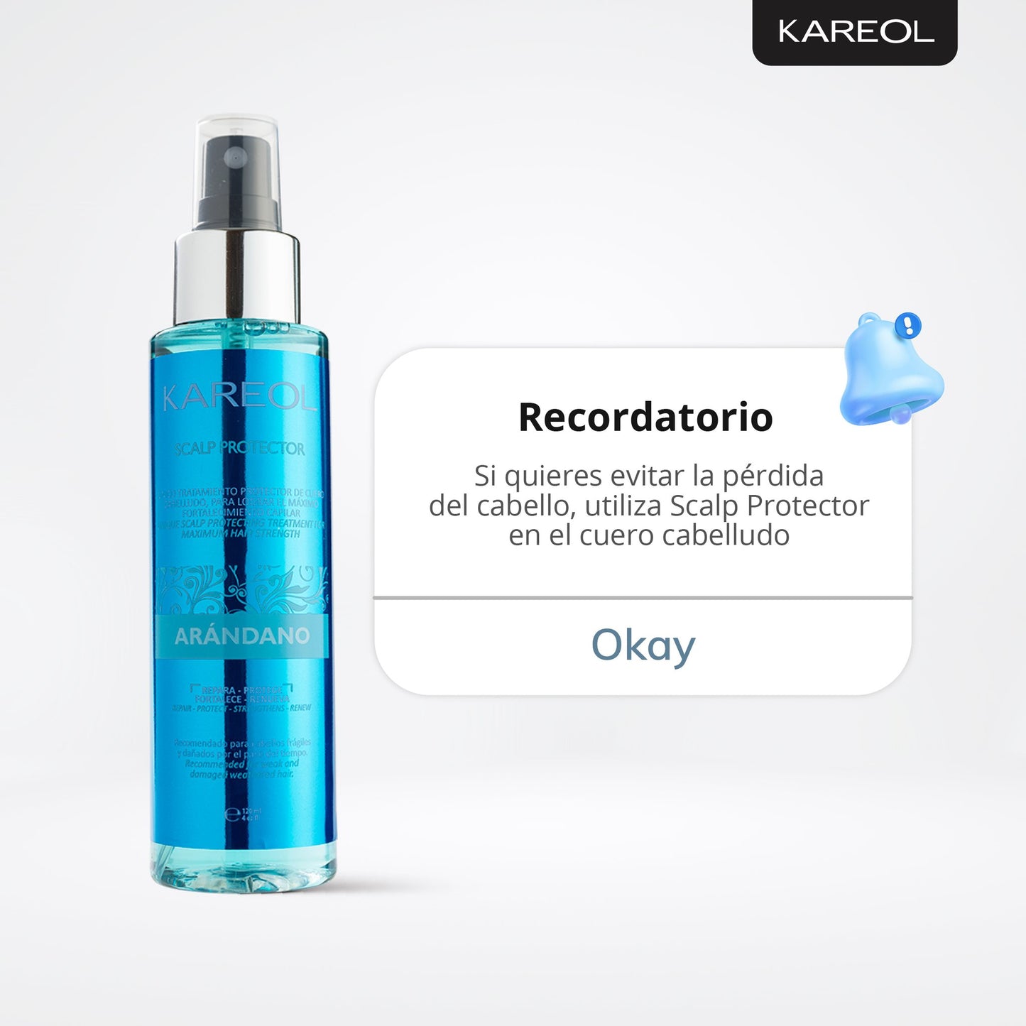 Kareol Arándano Scalp Protector 4 oz – Tratamiento Leave-In para Cuero Cabelludo