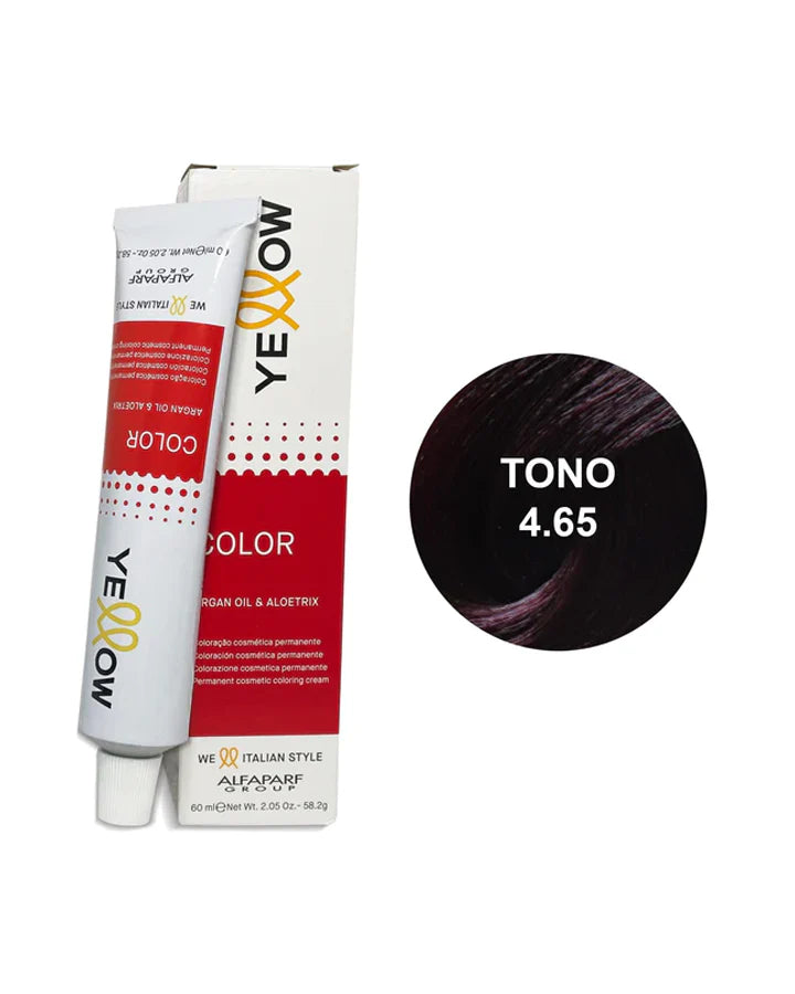 🌟 Tinte Yellow 4.65 Medium Red Mahogany Brown – 100ml 🌟