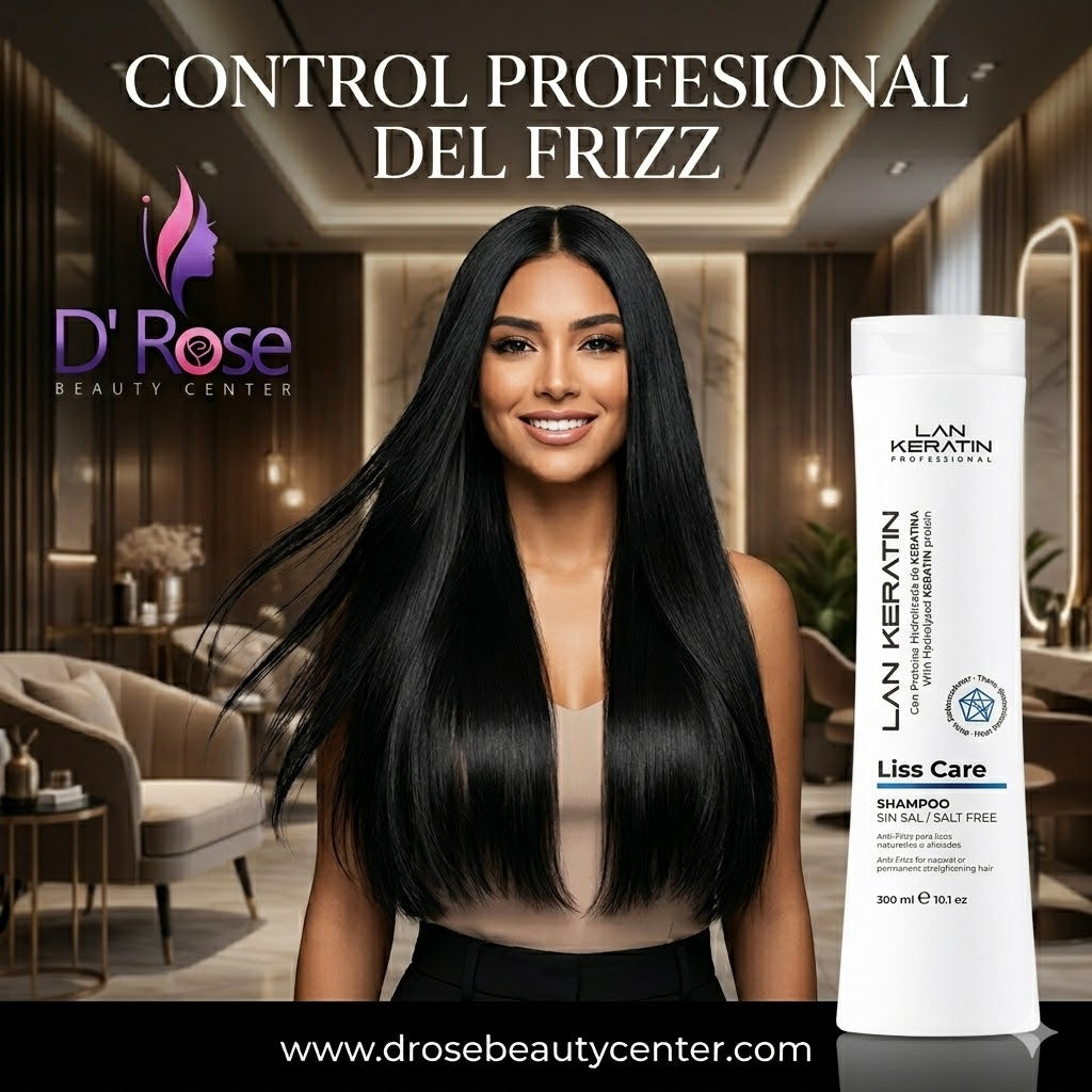 LAN KERATIN Professional Liss Care Shampoo Sin Sal 10.1 oz – Antifrizz para Cabello Liso