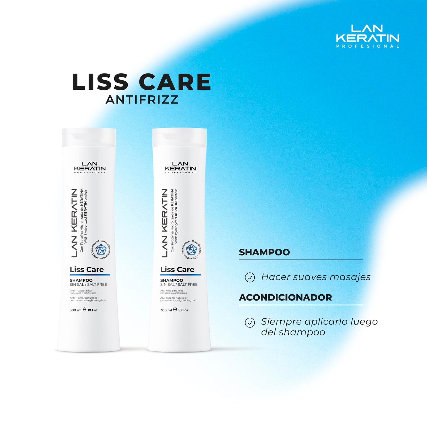 LAN KERATIN PROFESIONAL LISS CARE ACONDICIONADOR 16.9OZ 40629500