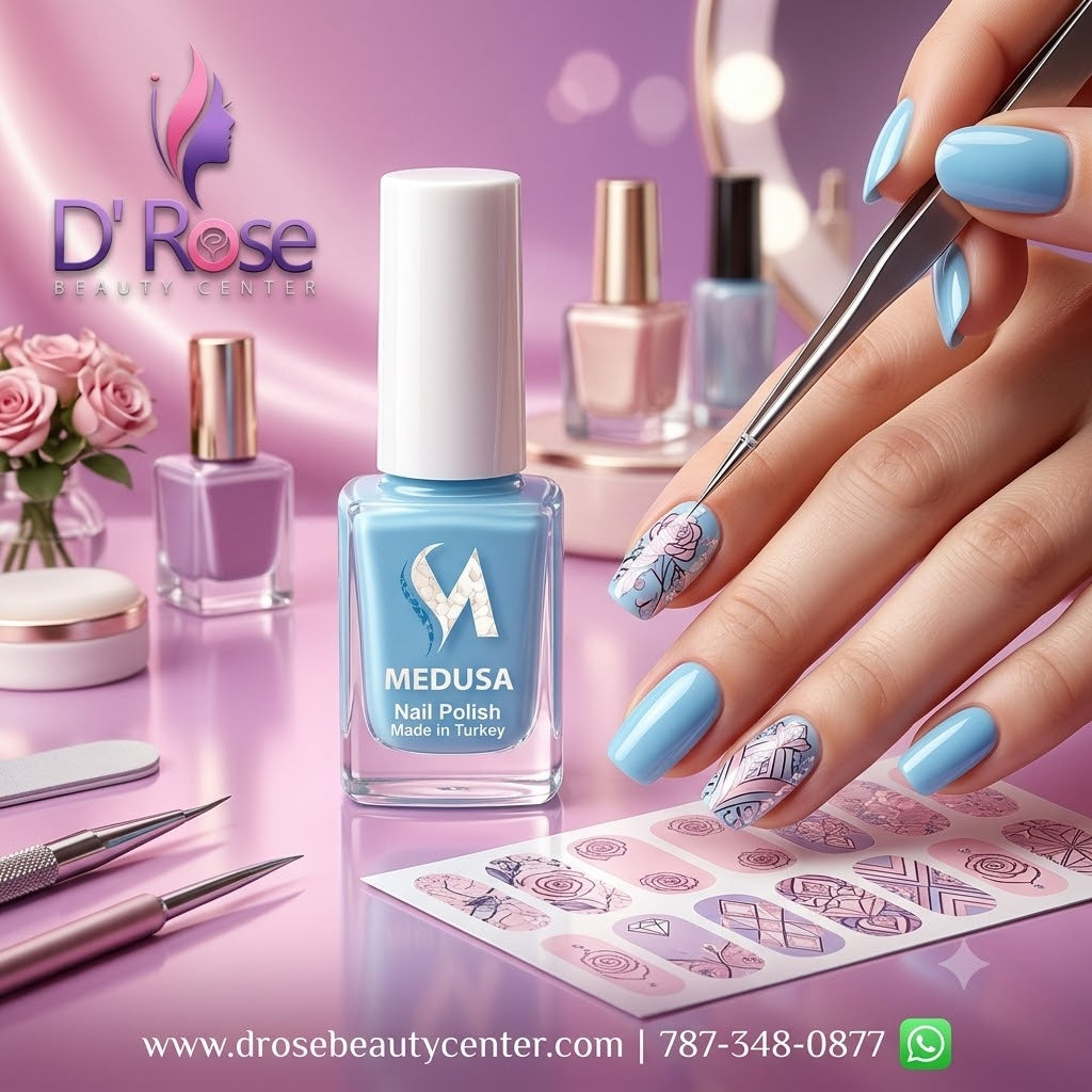 Medusa Nail Polish MNP127 Esmalte Azul Celeste Brillante para Uñas