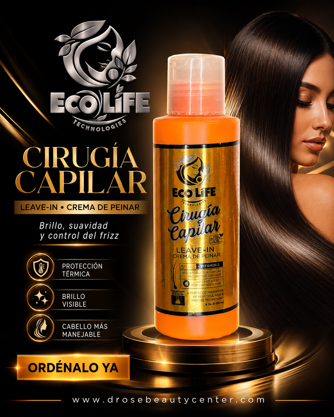 ECOLIFE TECHNOLOGIES Cirugía Capilar Leave-In 4 oz