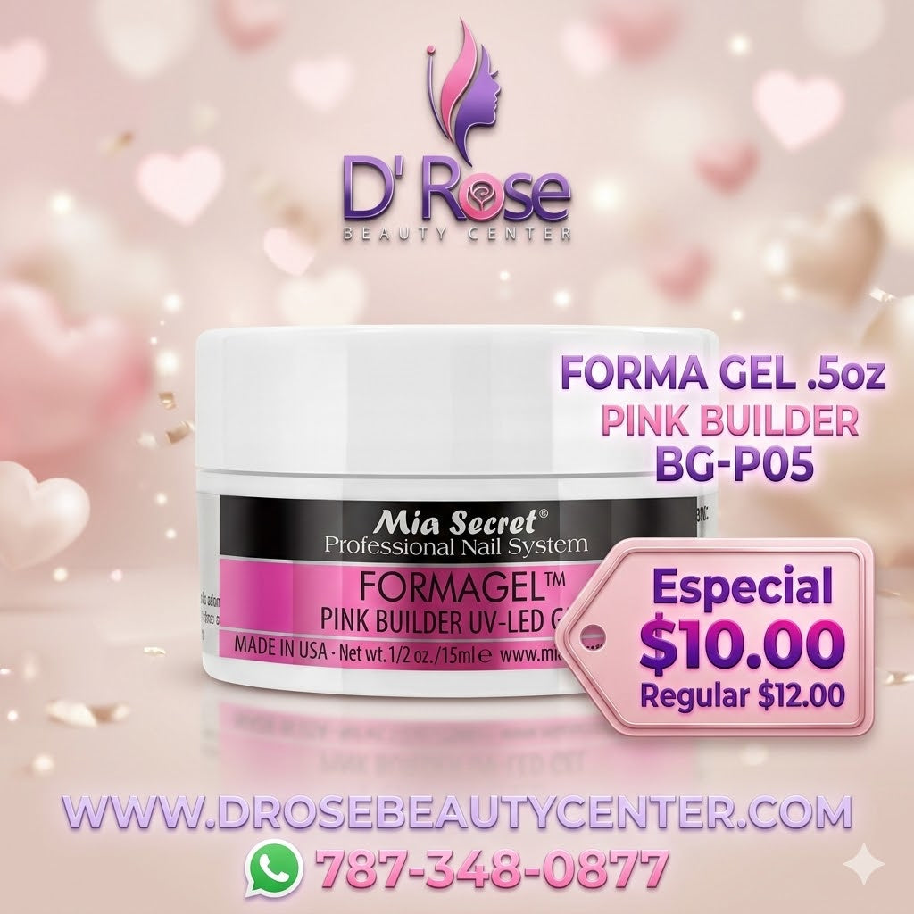 💅✨ Mia Secret® Formagel Pink Builder UV-LED Gel 0.5 oz (15 ml) (BG-P05) — Gel Constructor Profesional Rosado para Extensiones y Escultura de Uñas ✨💅uctor Profesional para Extensiones y Escultura de Uñas ✨💅 (Copy)
