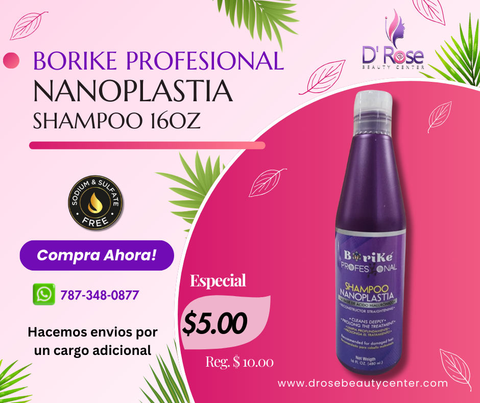 BORIKE PROFESSIONAL NANOPLASTIA SHAMPOO 16OZ BPNSH16