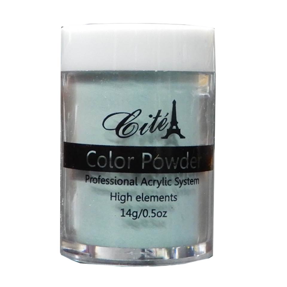 Cité Color Powder CAC0107 – Polvo Acrílico Verde Agua Pastel 14 g / 0.5 oz