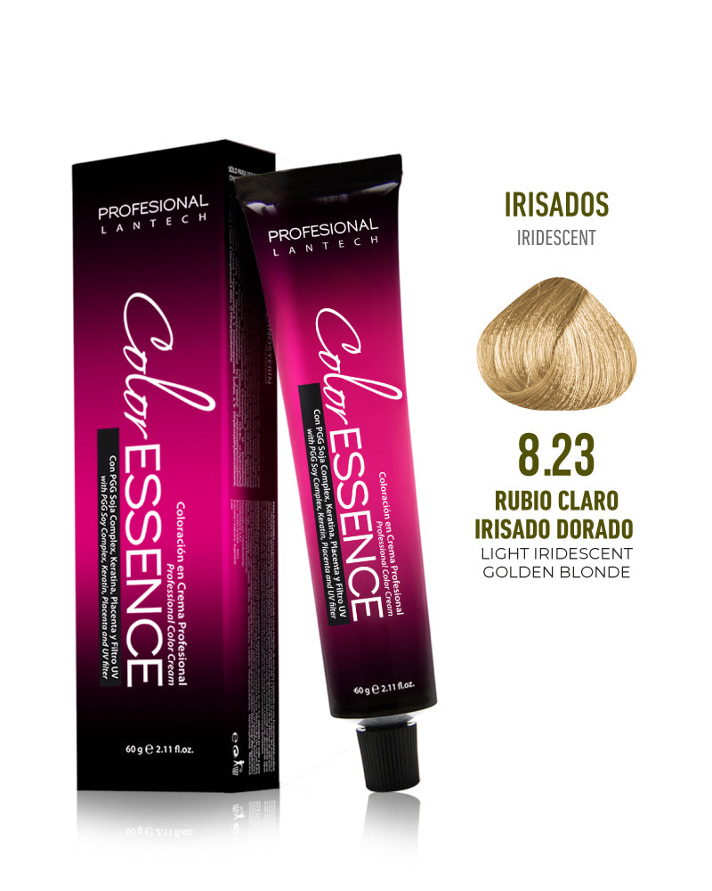 LANOSTERIN PROFESIONAL TINTE COLOR ESSENCE #8.23 RUBIO CLARO IRISADO DORADO 2.11 OZ CEN1823