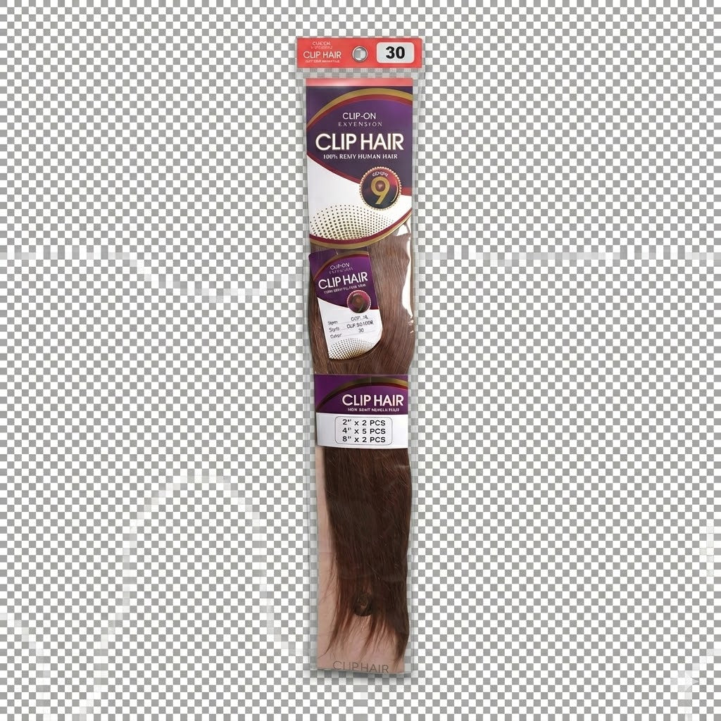 ✨ Extensiones Jazz Wave Clip-On 18” Color #30 – 9 Piezas | 100% Remy Human Hair ✨