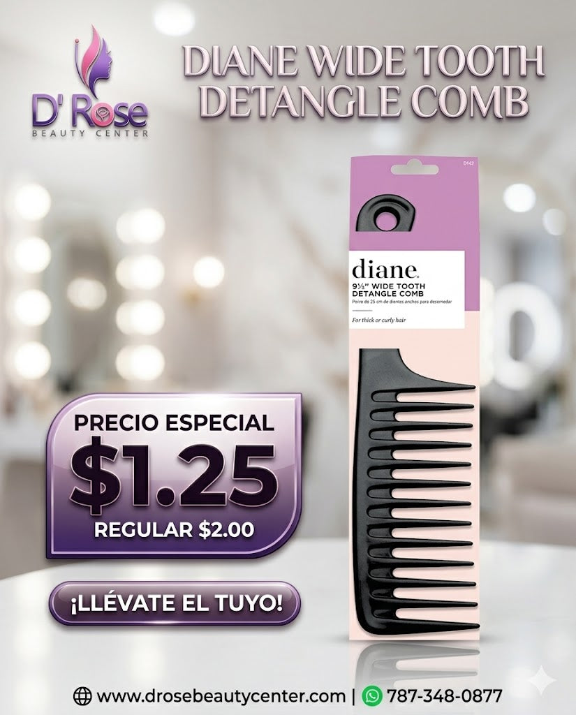 Diane Wide Tooth Detangle Comb 9¾” D142