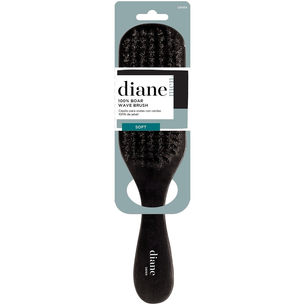DIANE Men 100% Boar Wave Brush Soft D8169 – Cepillo para Waves con Cerdas de Jabalí