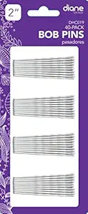 DIANE White Bob Pins 2" 40-Pack DHC019 – Pasadores Blancos para Cabello