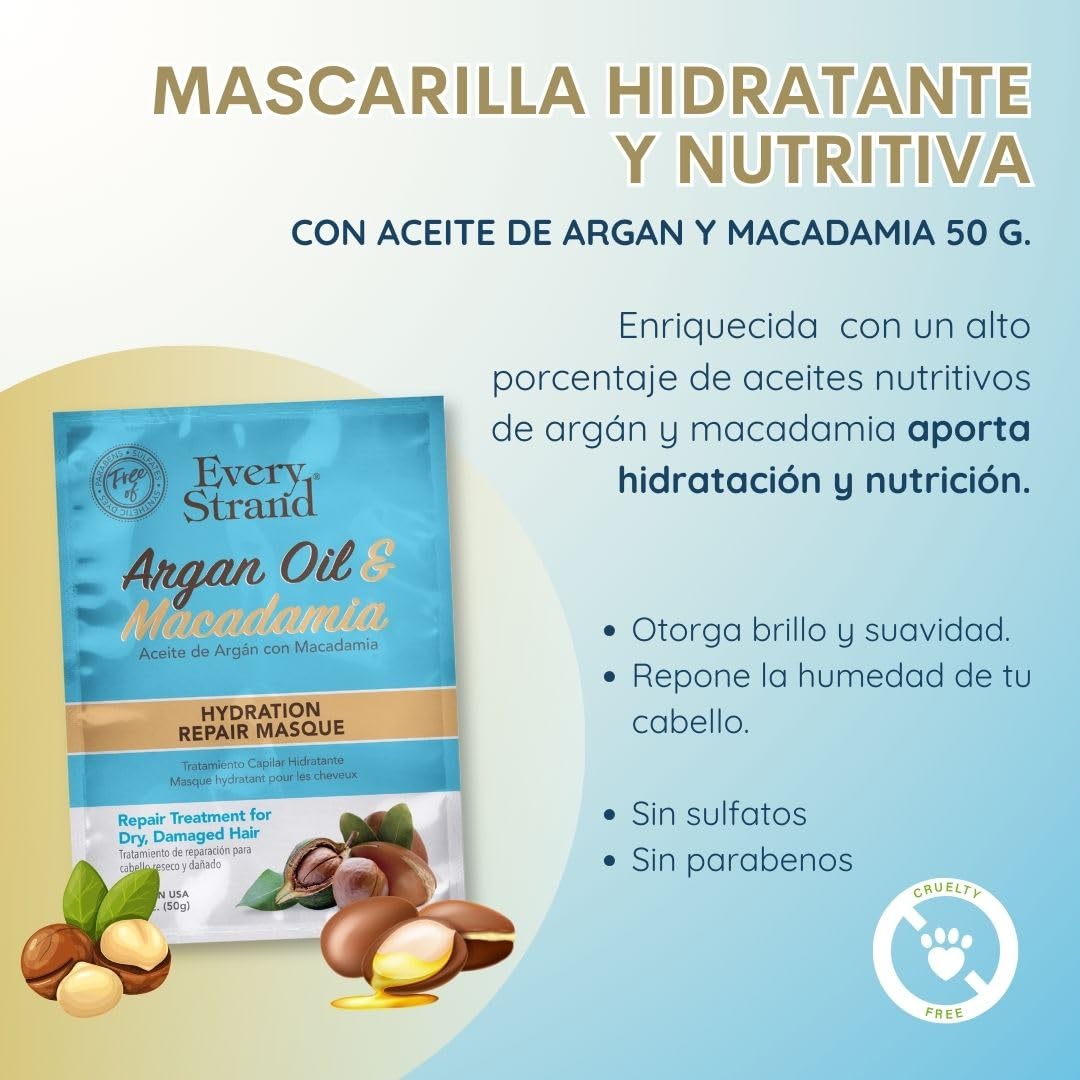 Every Strand Argan Oil & Macadamia Hydration Repair Masque 1.75oz (ESAOMHRM1)