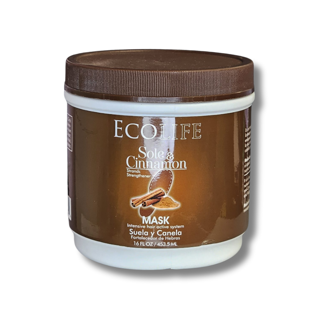 ECOLIFE TECHNOLOGIES SUELA Y CANELA MASCARILLA 16OZ ESCM16