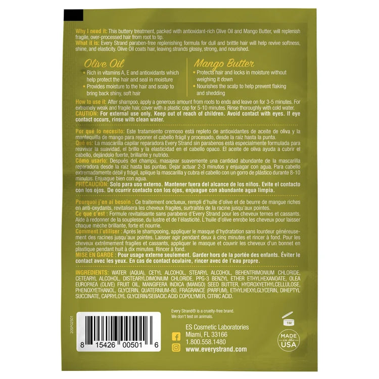 Every Strand Olive Oil & Mango Butter Replenishing Hair Masque – 1.75oz (ESOOMBRHM1)