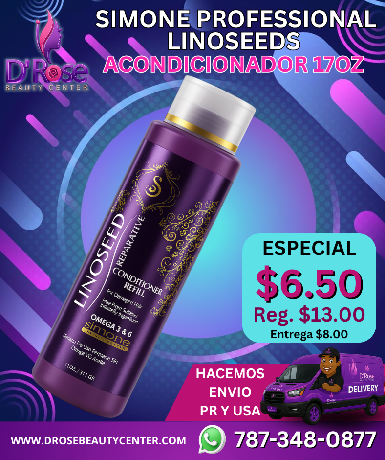 💜 SIMONE PROFESSIONAL LINOSEED – ACONDICIONADOR REPARADOR 17oz
