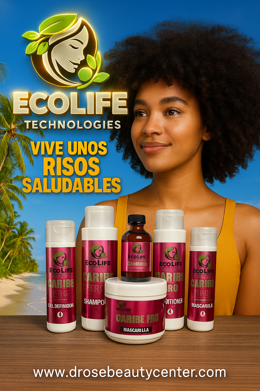 🌴 ECOLIFE TECHNOLOGIES – CARIBE FRO LEAVE-IN 8oz
