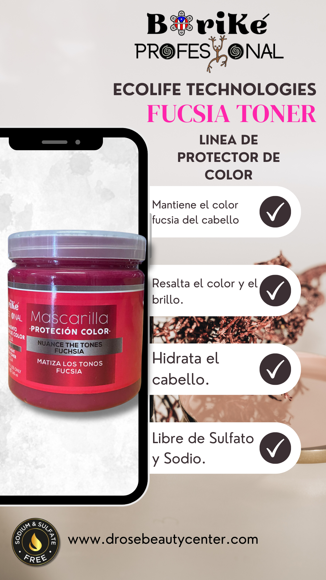 BORIKE PROFESSIONAL COLOR PROTECTOR MAGENTA KIT DE MANTENIMIENTO 2PC BPCPMK2