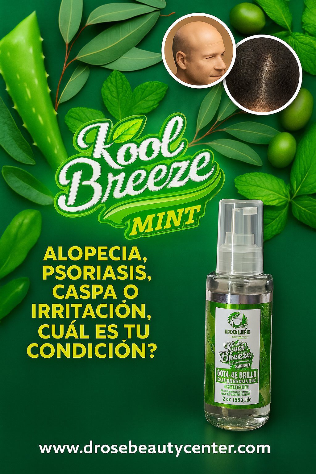 💚 ECOLIFE TECHNOLOGIES KOOL BREEZE MINT – GOTA DE BRILLO 2oz