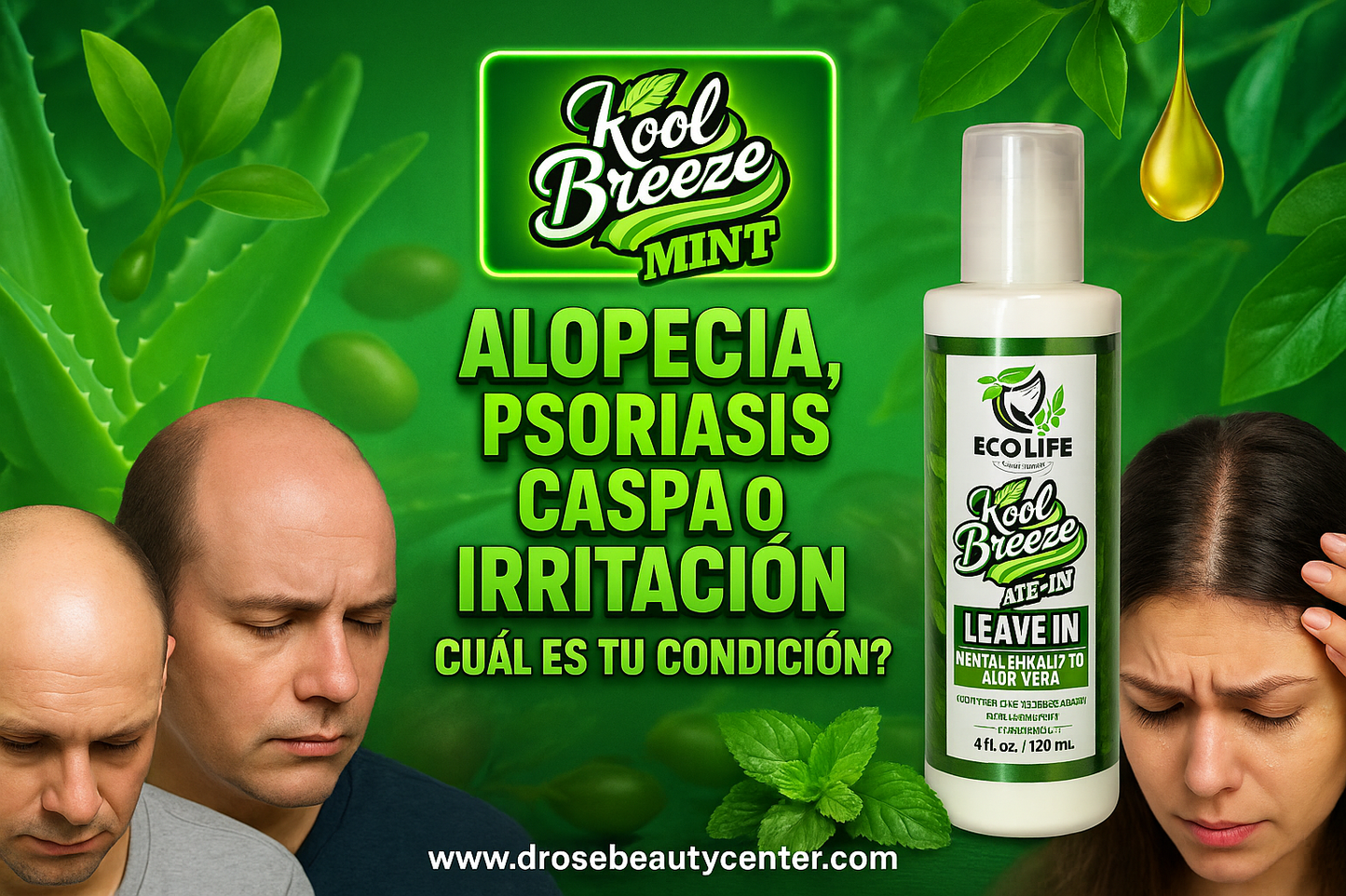 🌿 ECOLIFE TECHNOLOGIES KOOL BREEZE MINT LEAVE IN 4OZ