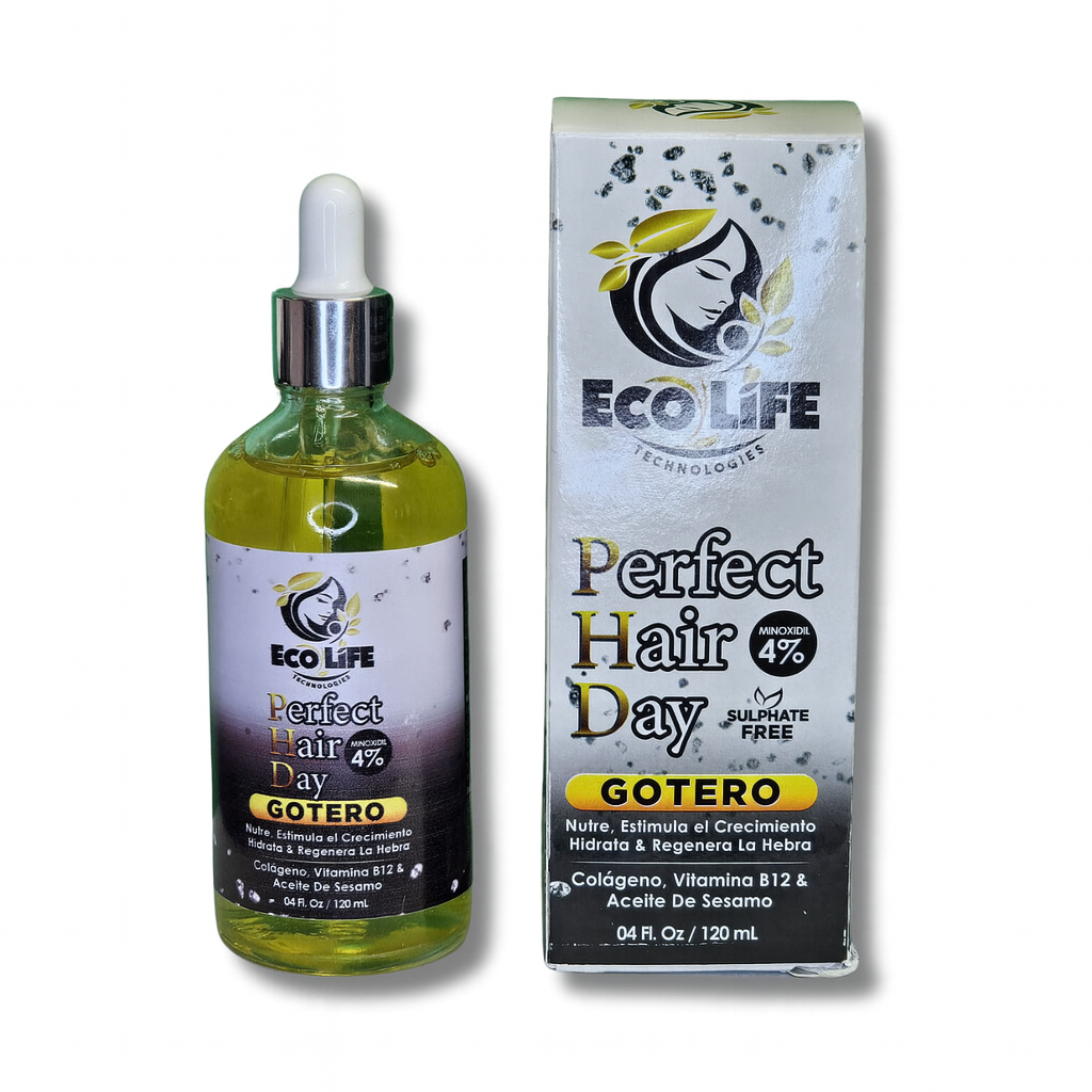 ✨ ECOLIFE TECHNOLOGIES PHD GOTERO ANTICAÍDA 4OZ - MINOXIDIL 4% ✨