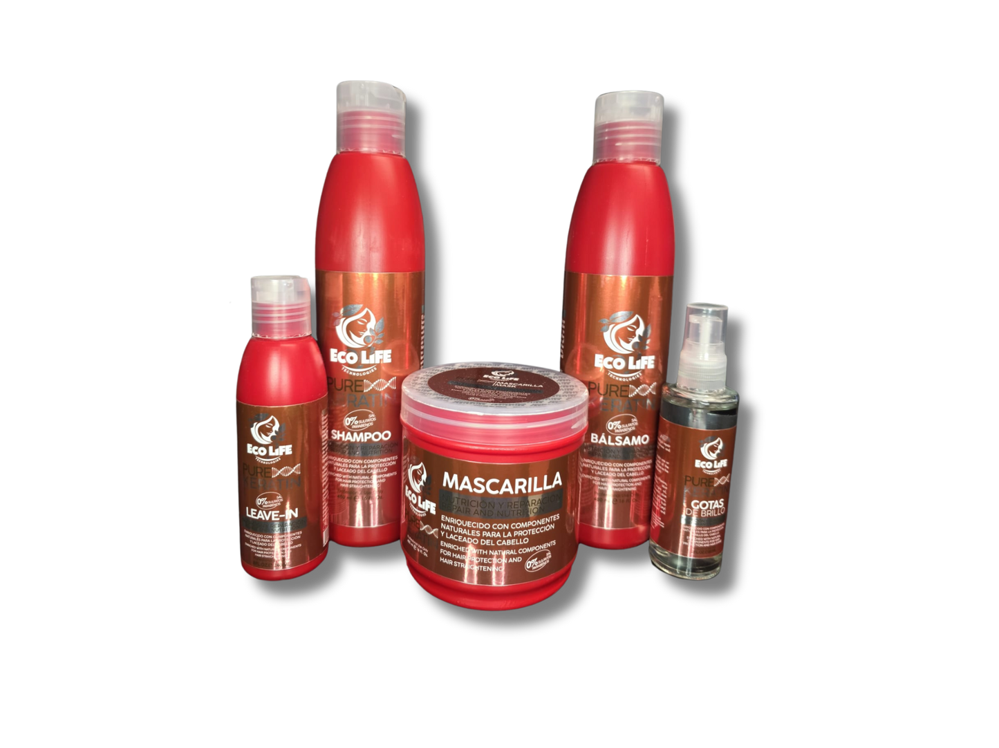 ✨ Ecolife Technologies – Pure Keratin Kit de Mantenimiento 5PC + Ampolla Gratis