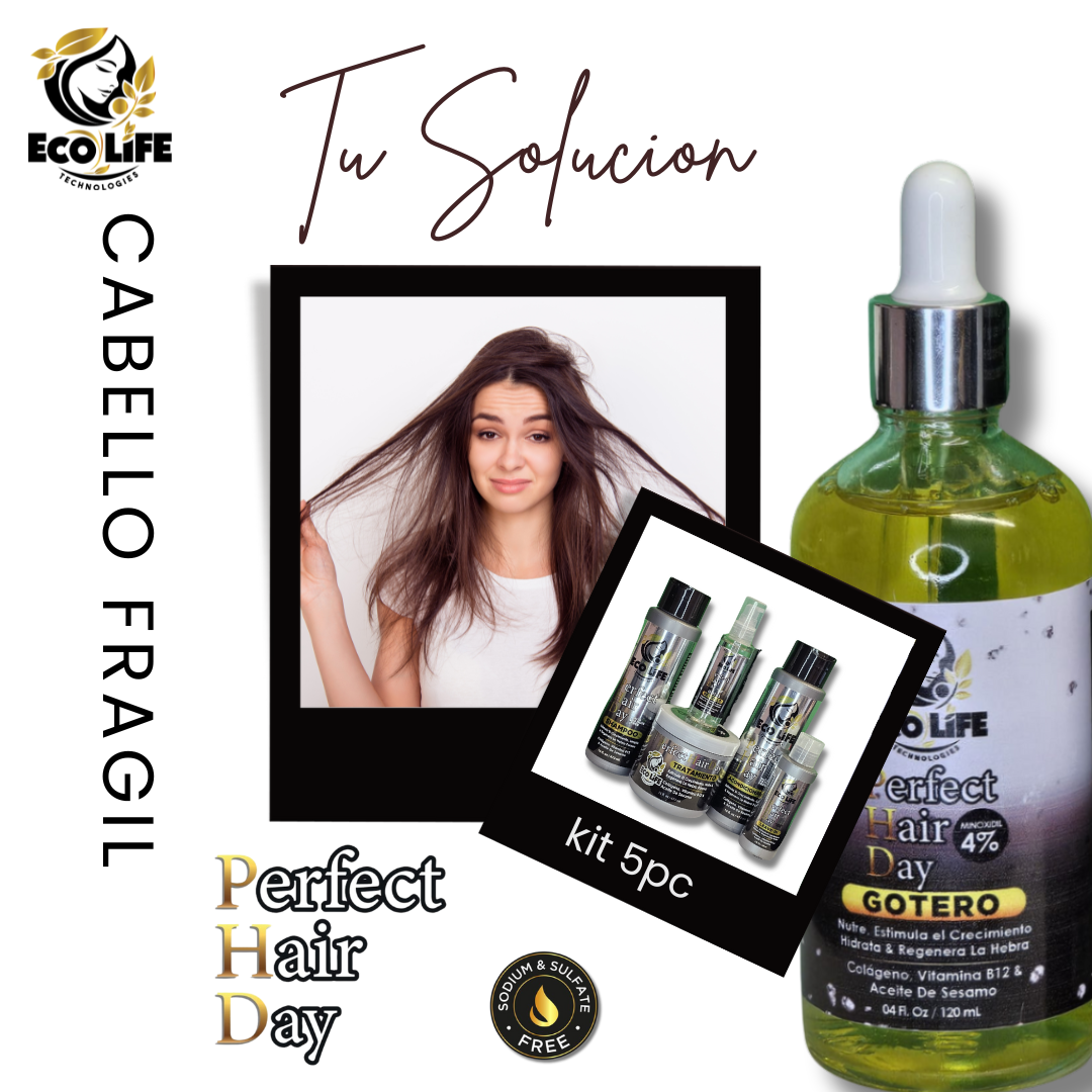 🧴 Ecolife Technologies Perfect Hair Day – Mascarilla Nutritiva 16oz