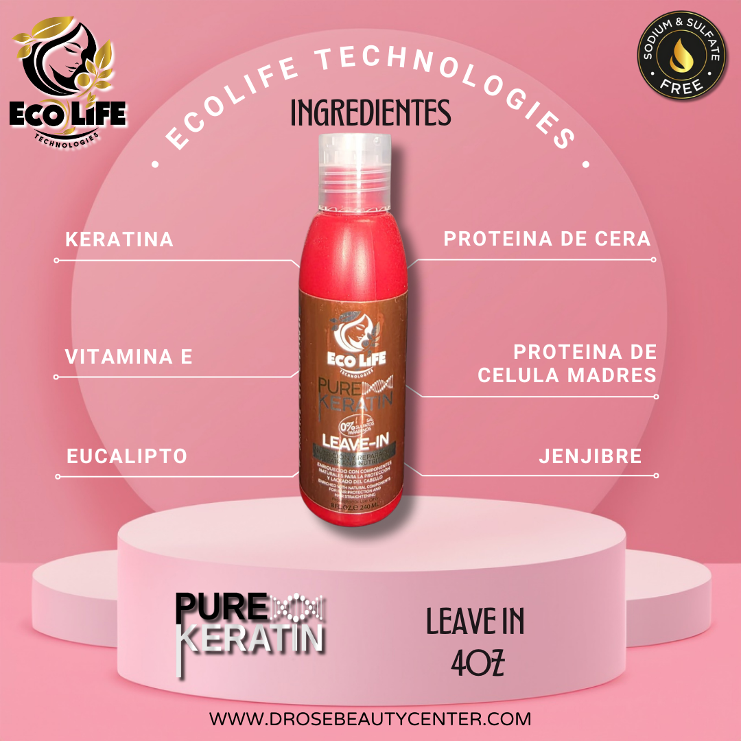 ✨ ECOLIFE TECHNOLOGIES PURE KERATIN LEAVE-IN 4oz