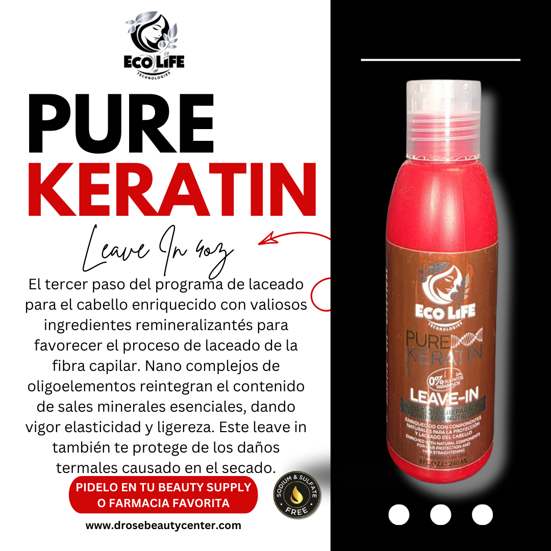 ✨ ECOLIFE TECHNOLOGIES PURE KERATIN LEAVE-IN 4oz
